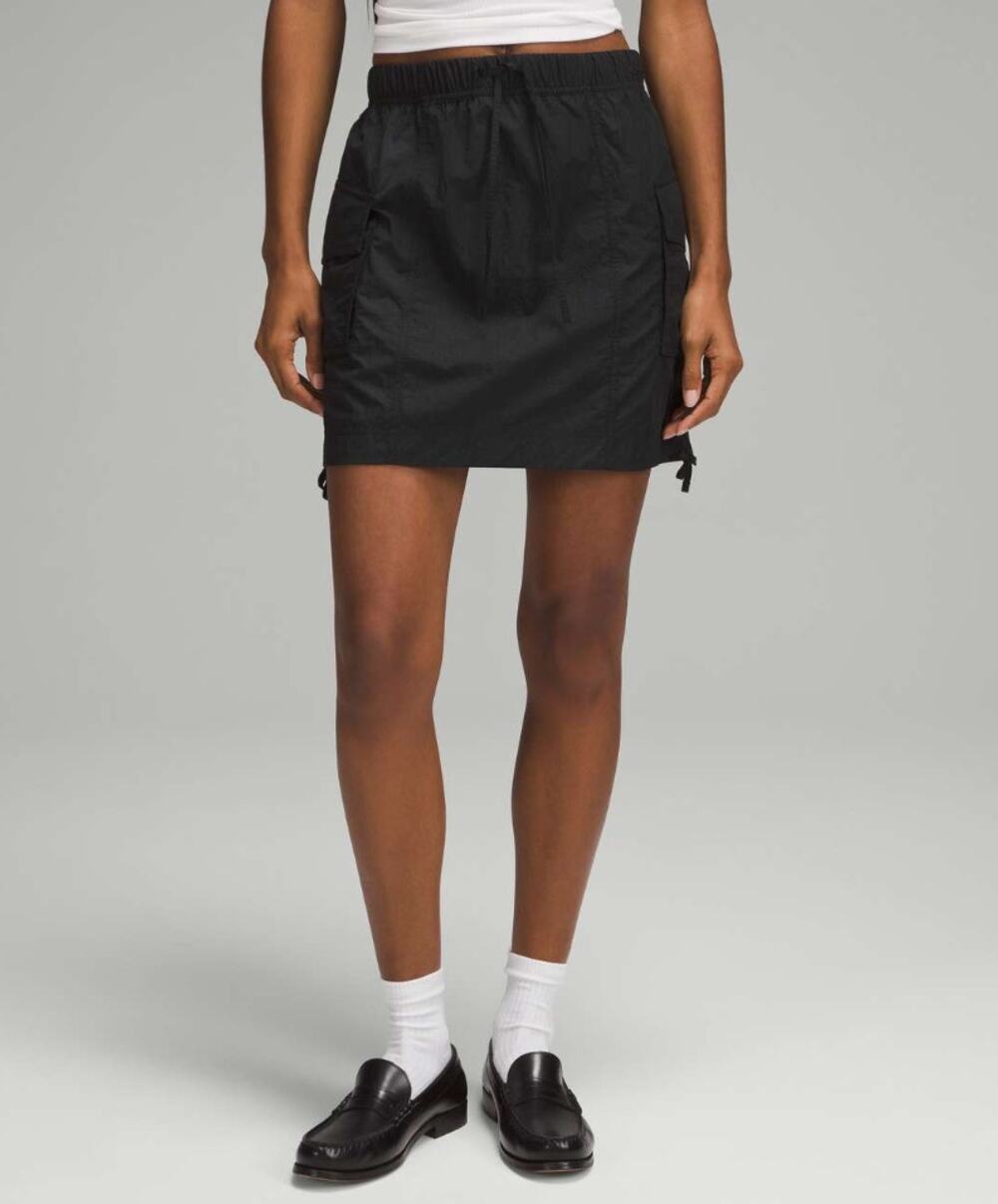 Lululemon Nylon Cargo Mini Skirt Black Size Large